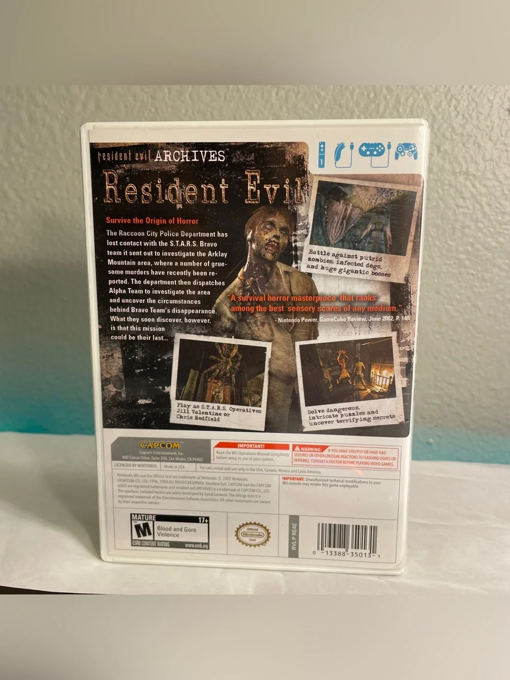 Resident Evil Archives: Resident Evil (Nintendo Wii, 2009) Complete CIB Tested
